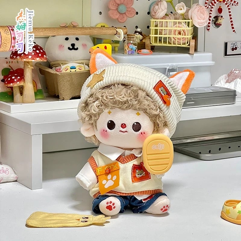 ぬい服お洋服 15cmぬい服】オレンジフォックスコーデ 着せ替えぬいぐるみ 棉花娃娃用