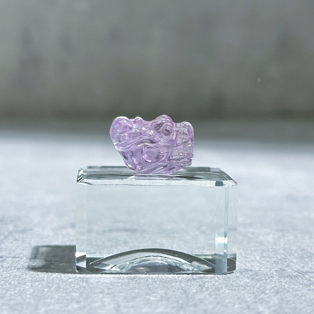 アメジスト ミニドラゴンヘッド(穴あき)02◇ Amethyst Dragon Head mini◇天然石・鉱物・パワーストーン