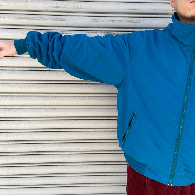 80s エディーバウアー ウォームアップジャケット 黒タグUSA製 L フリース