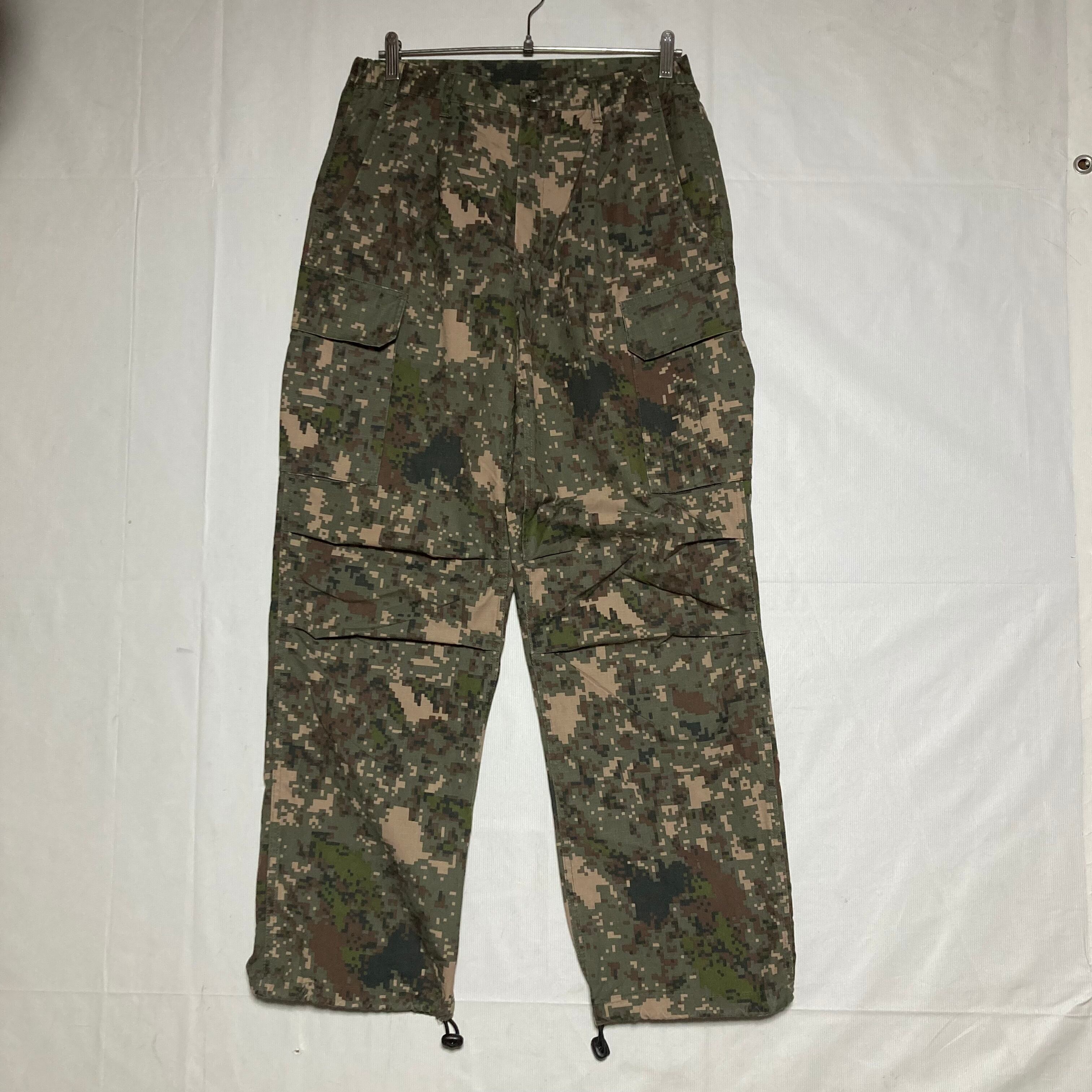 韓国軍 デジタルカモパンツ 迷彩パンツ カーゴパンツ オリーブ 陸軍
