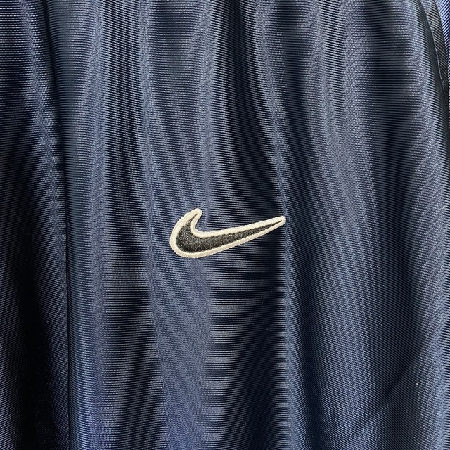 90s NIKE リバーシブルゲームTシャツ メッシュT 紺 シルバー M