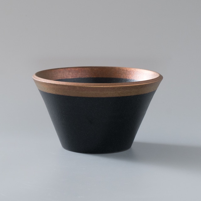 黒磁/銅色彩 植木鉢（５号）