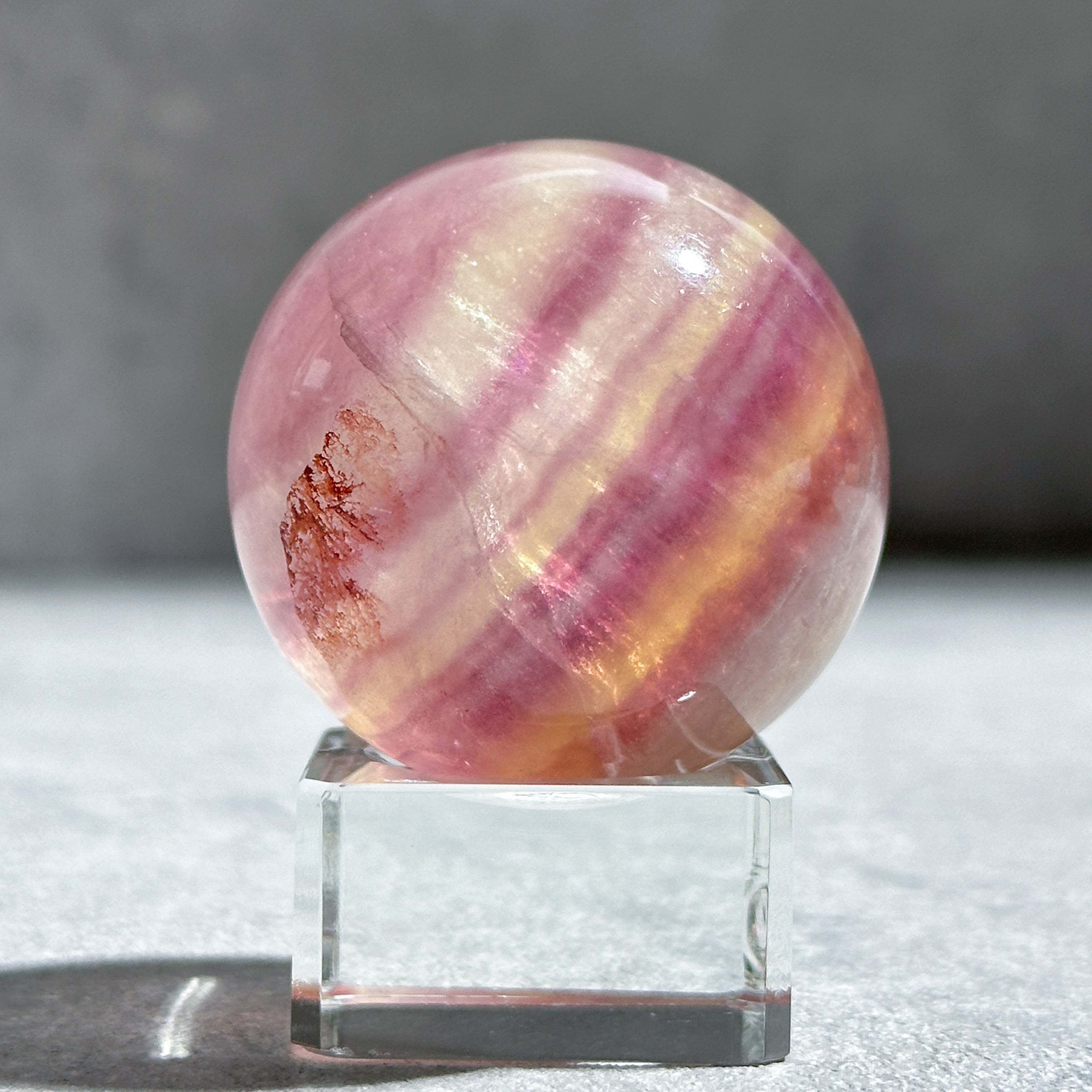 レインボーフローライト スフィア（丸玉）83◇ Rainbow Fluorite