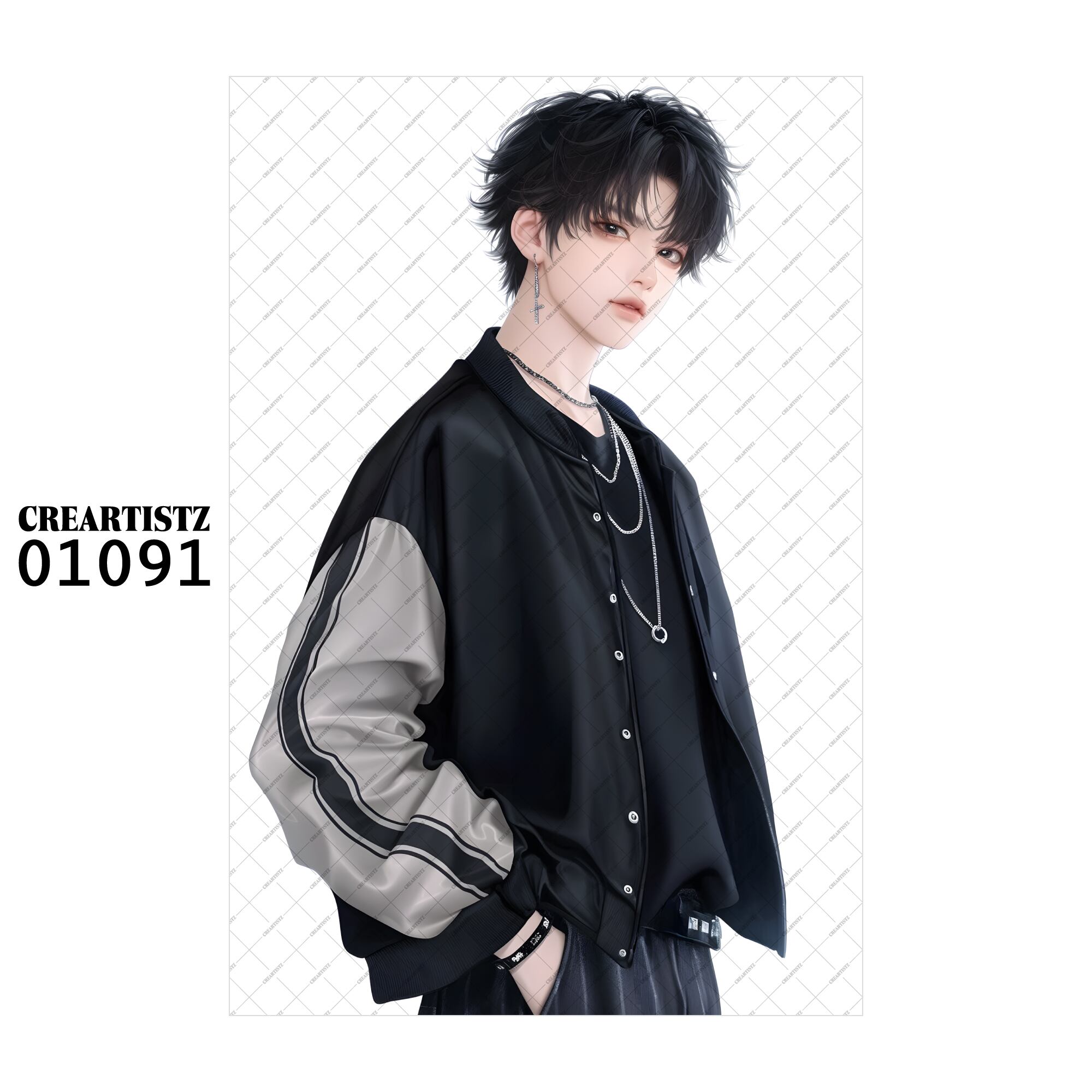 01091 ボーイ クール オリジナル ペーパー/ステッカー 4枚セット CREARTISTZ