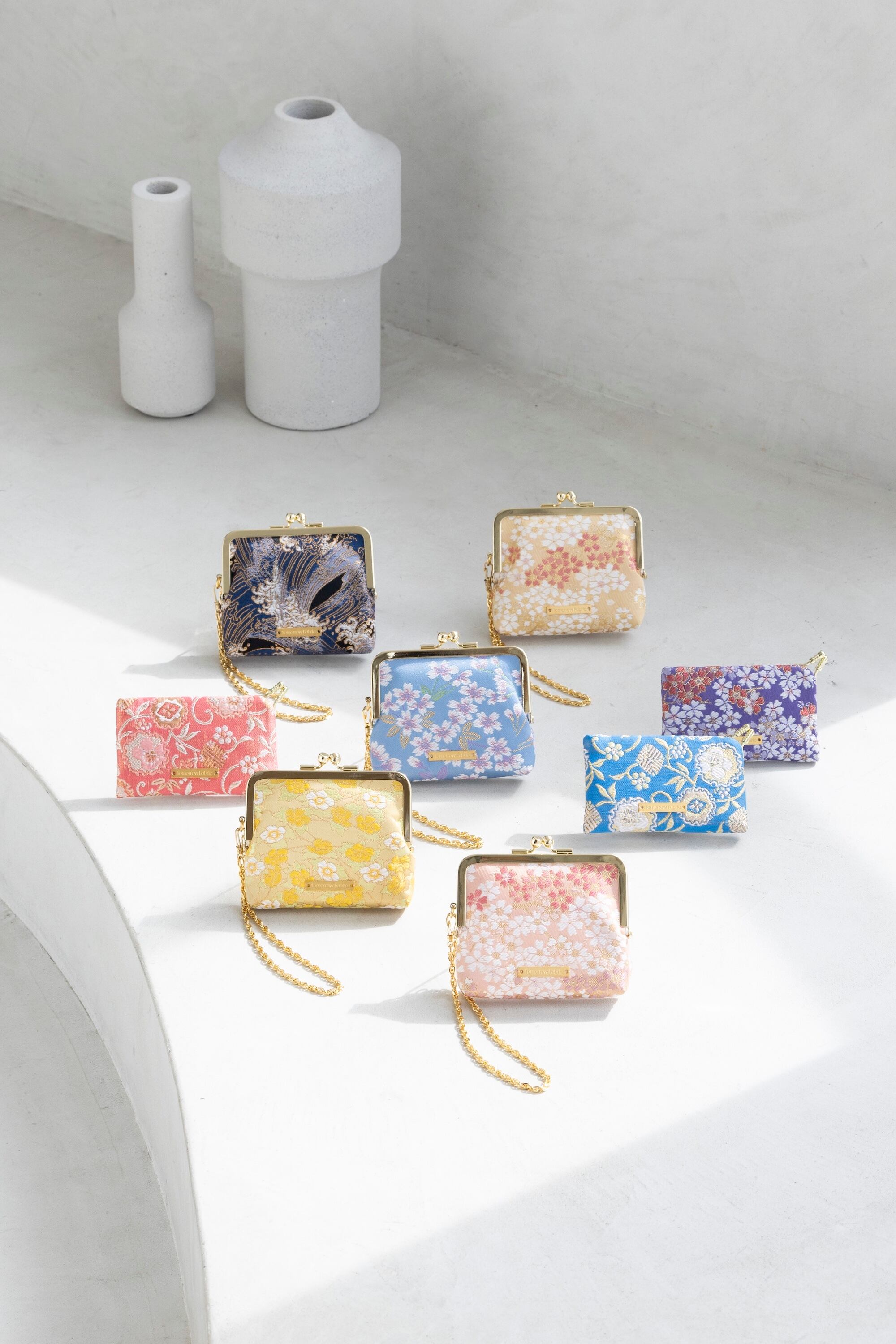 西陣織チェーン付ミニ財布 SAKURA / NWS2【人気商品】 | Tomorrow Fabric