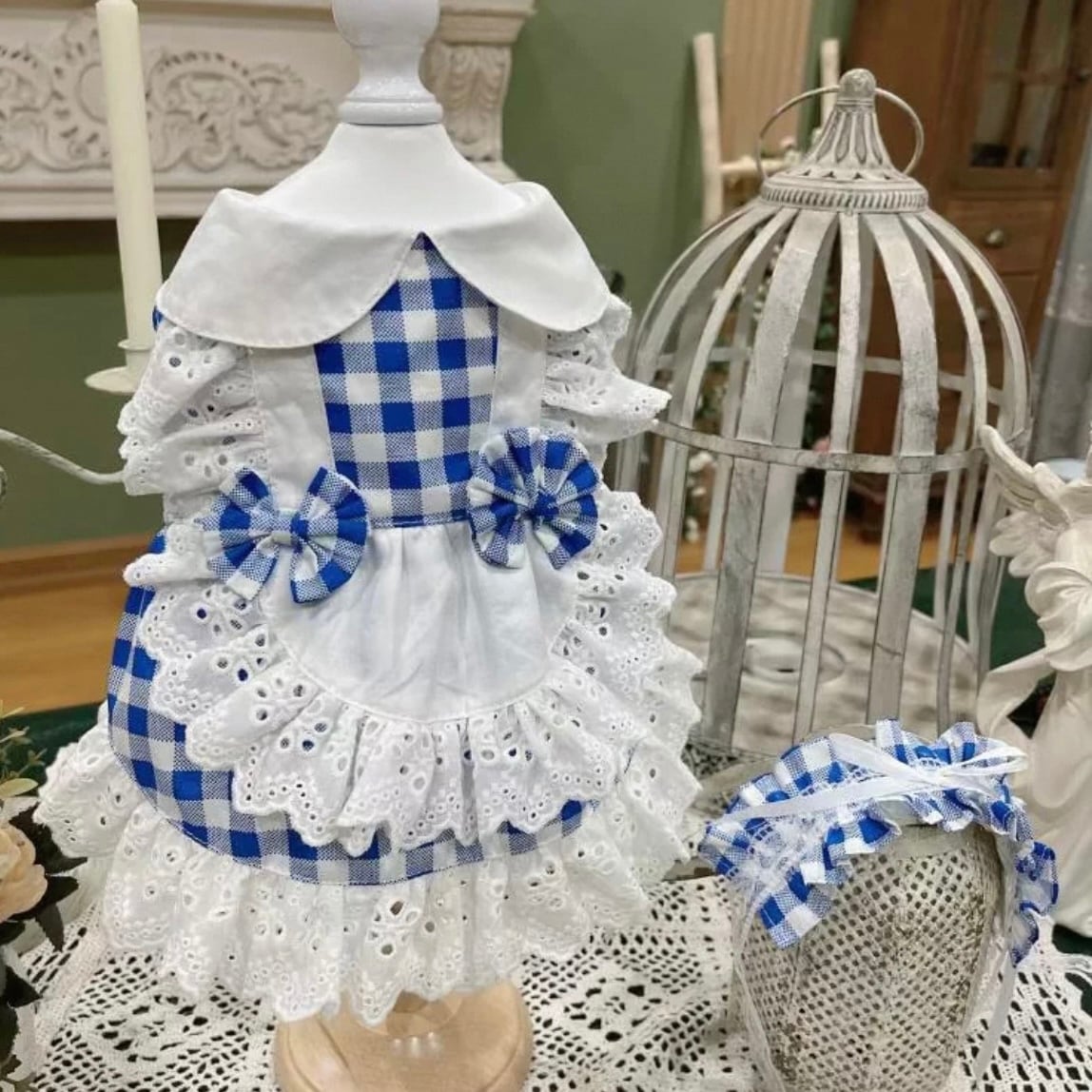 ギンガムチェック柄ワンピース 00196