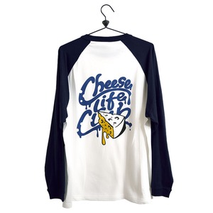 【Cheese Life Club】メール便送料無料 Cheese Back Logo Raglan Ls Tee Navy【品番 23A3002navy】