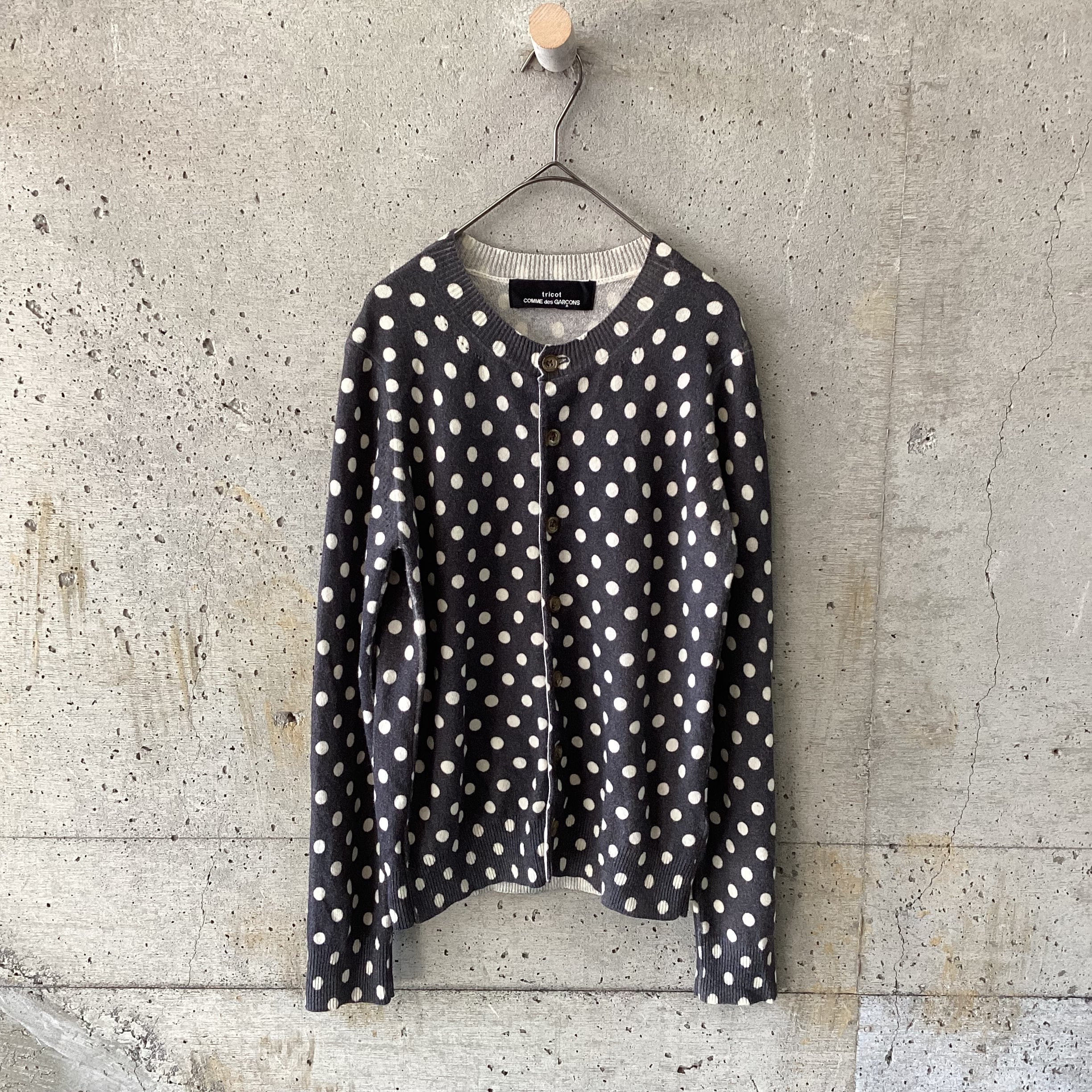 Dot knit cardigan