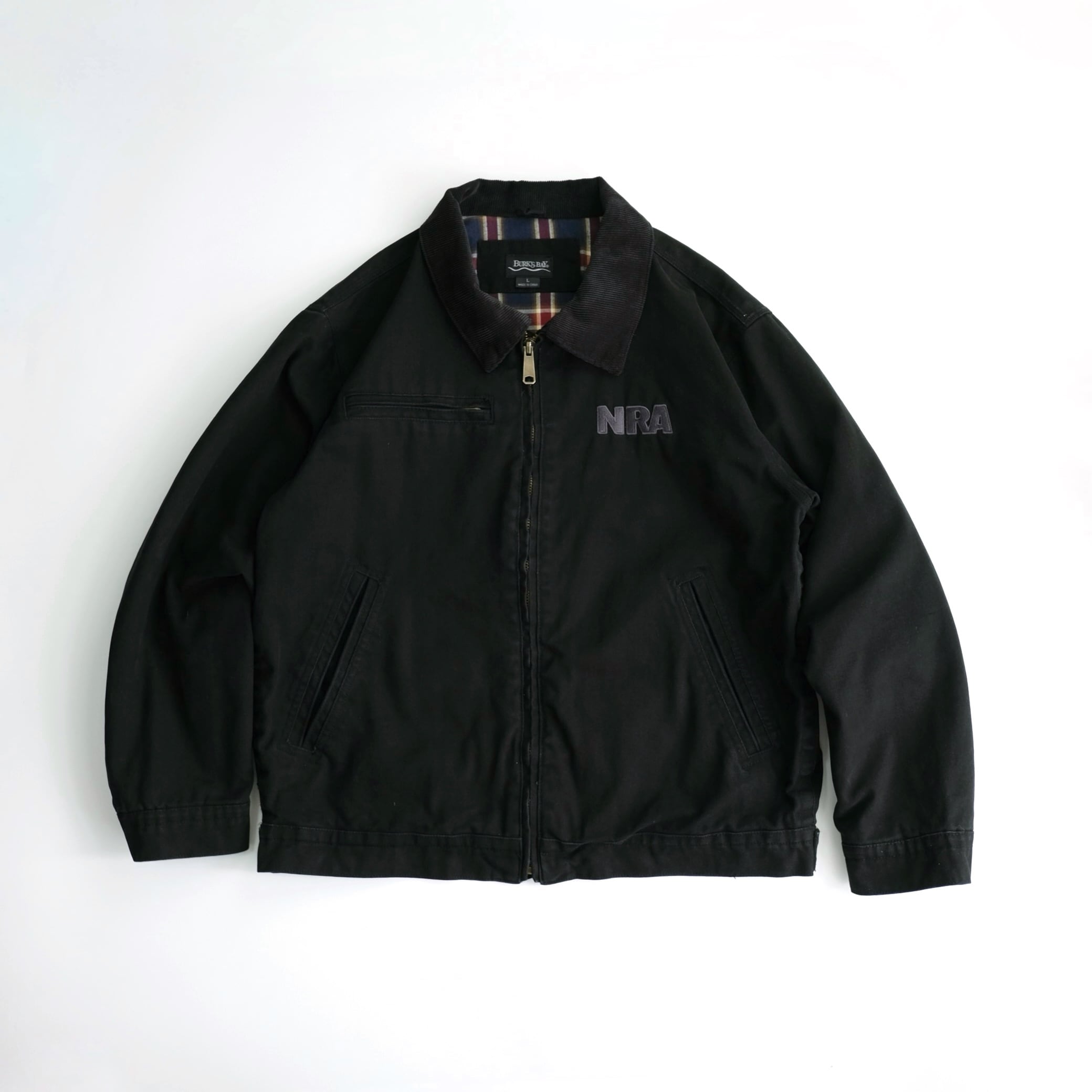 BURK'S BAY】Corduroy Collar Duck Jacket Black L | RE:FOUND