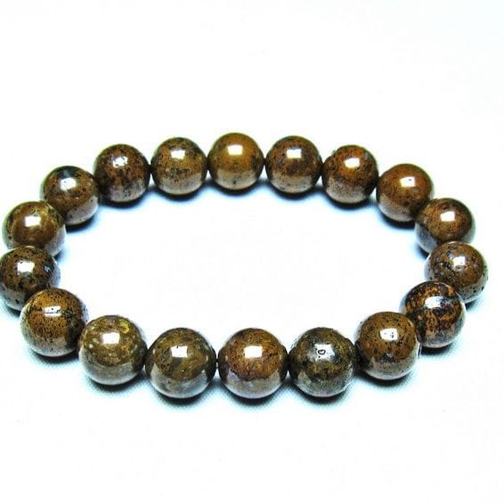 サハラNWA869隕石（コンドライト） ブレスレット 12mm 一点物 メール便可 [M便 1/10] 199-729