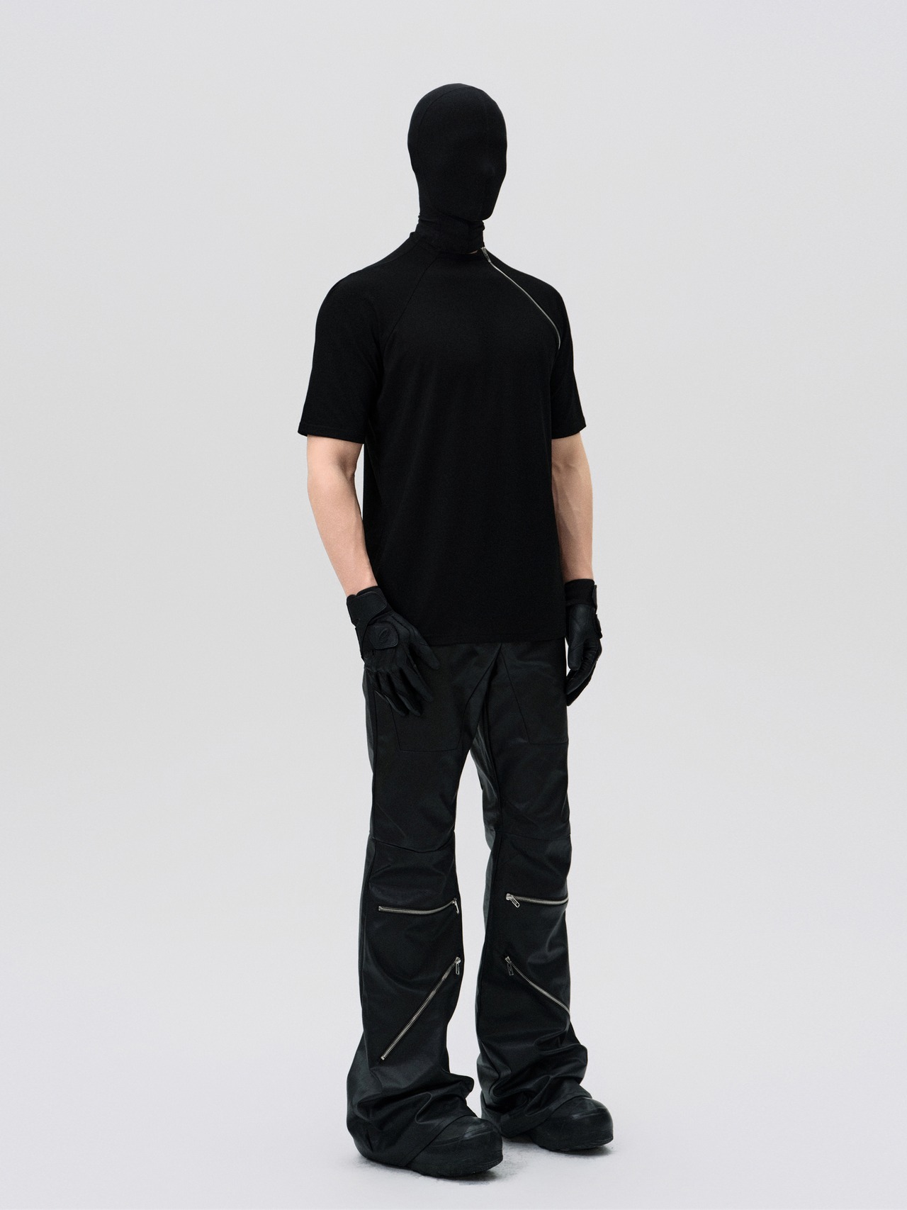 FRKM SCD 25SS ストレッチスリムフィット ダイアゴナルジップTシャツ