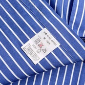 90s Polo by Ralph Lauren ポロ ラルフローレン Fine Two-ply 100's ストライプ 長袖 クレリックシャツ ワイシャツ サイズ 42-84/ブルー×ホワイト メンズ ビンテージ