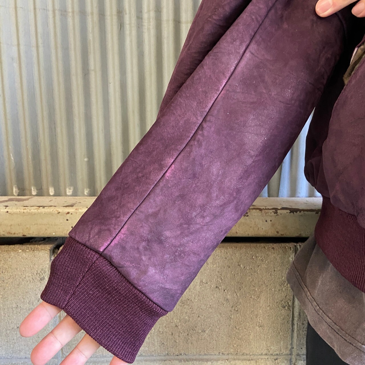 80年代 USA製 L.L.Bean ヌバックレザージャケット シングルレザー 
