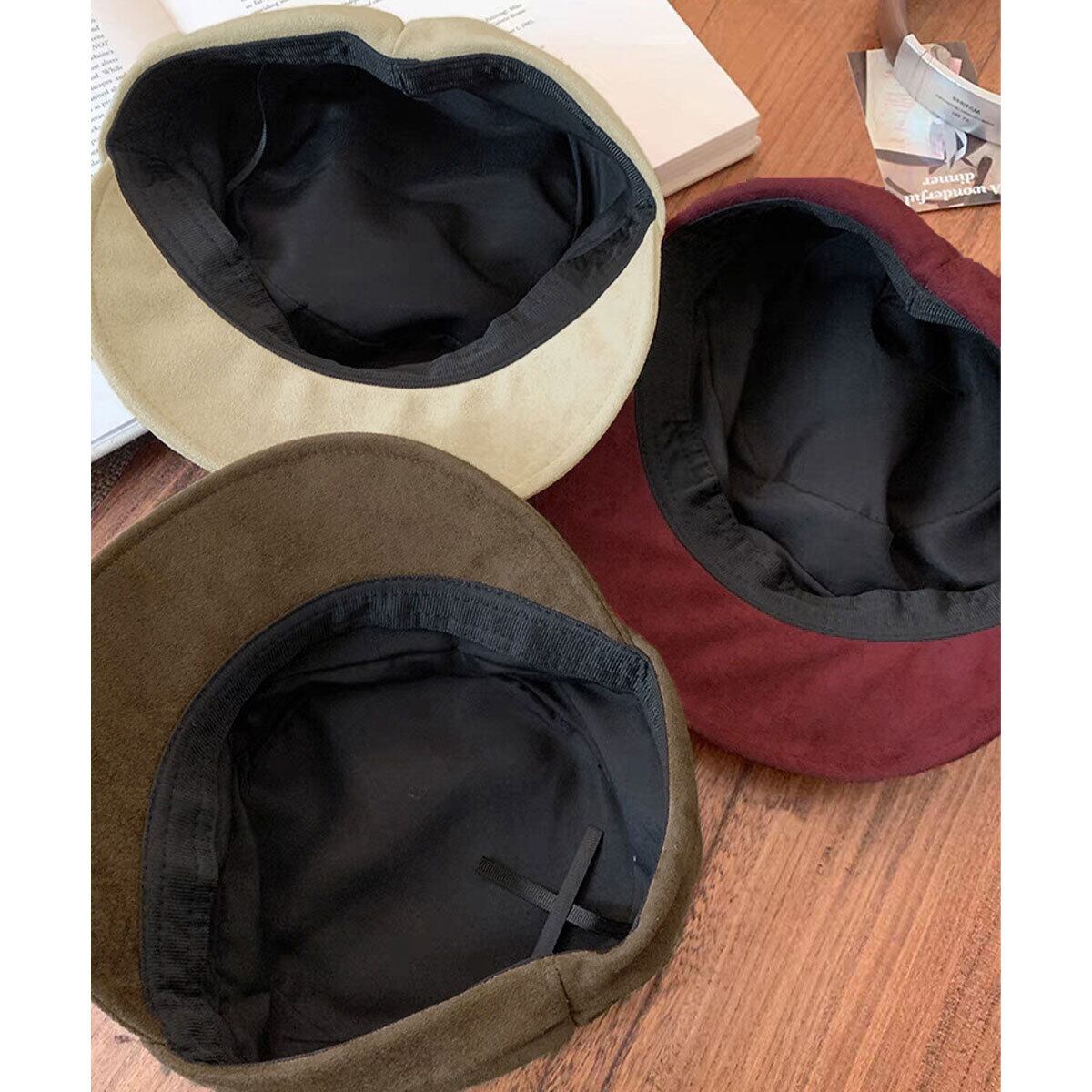 帽子 キャスケット スエード調 ハット レディース 秋冬 ハート飾り おしゃれ 大人 かわいい クラシック 小顔見え ヴィンテージ レトロ マリンハット 大人可愛い 大人女子