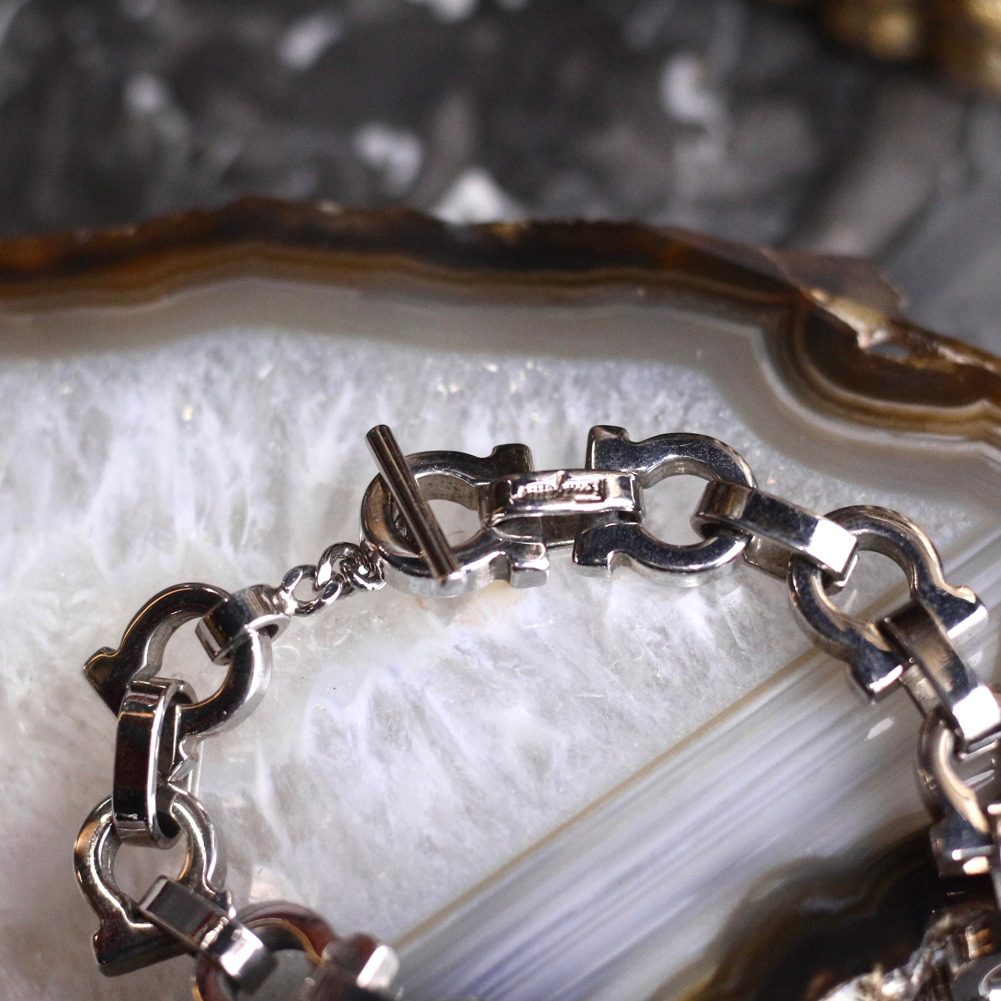 Salvatore Ferragamo GANCHINI LOGO CHAIN DESIGN BRACELET