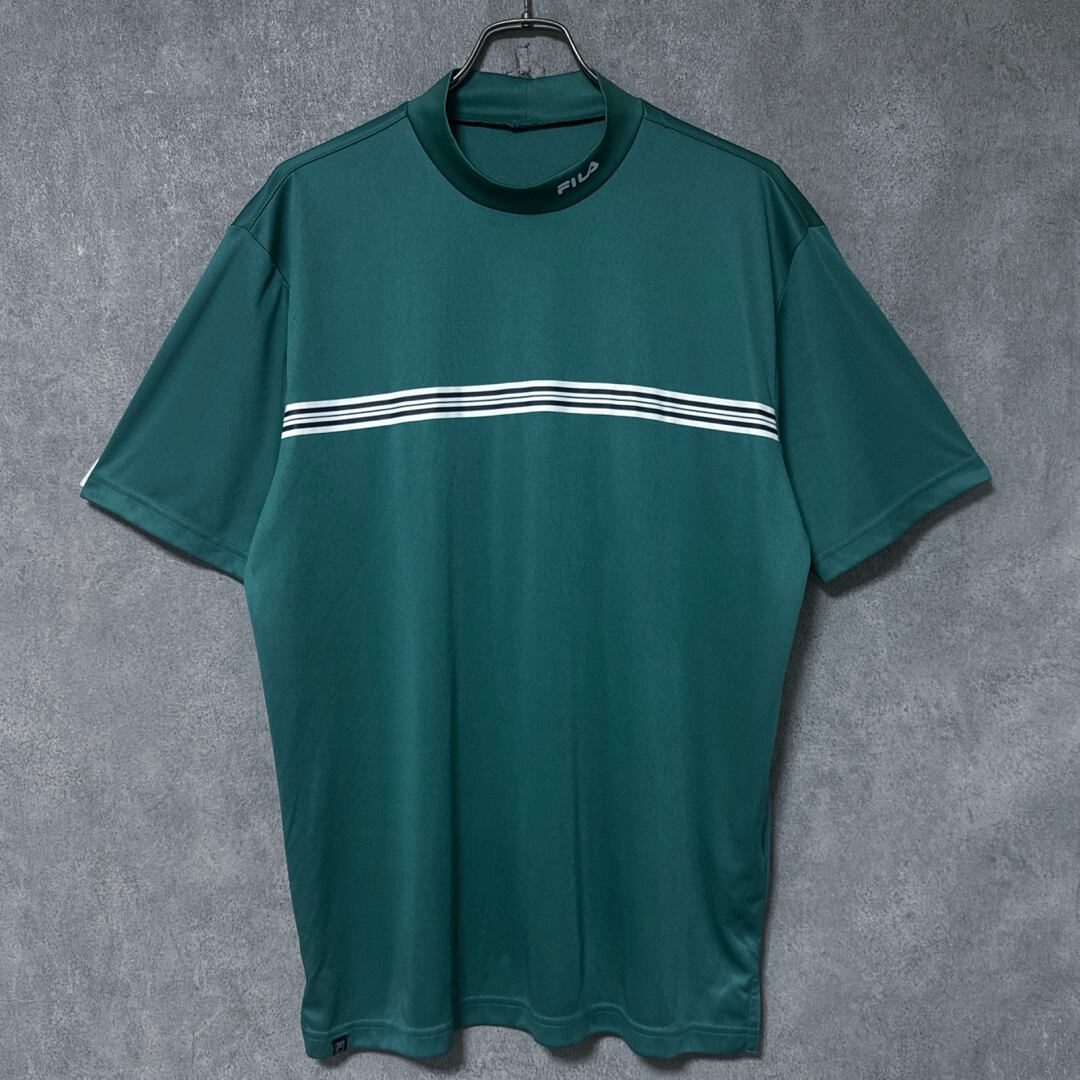 メンズ】FILA GOLF フィラゴルフ 半袖モックネックシャツ ライン