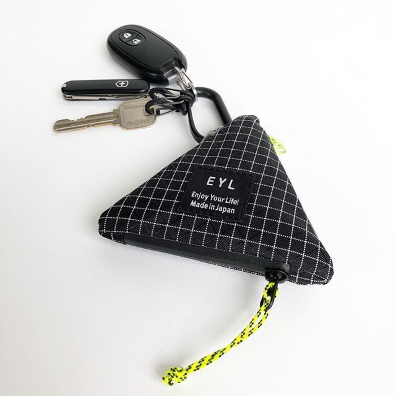 EYL / TRIANGLE COIN PURSE / DINEEMA X-GRID / BLACK / イーワイエル / トライアングルコインパース / ダイニーマ / ブラック