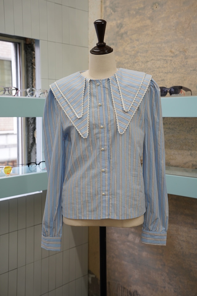 DAWN STRIPE DOUBLE COLLAR SHIRT
