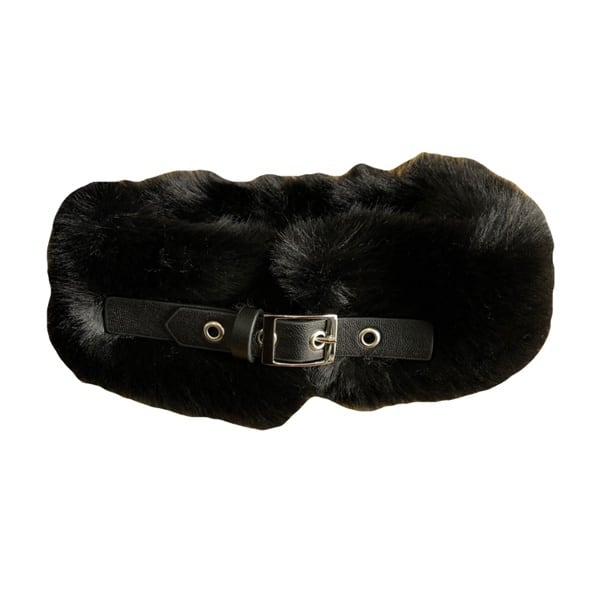 バックルベルトストラップフェイクファーネックウォーマー（lli_1072