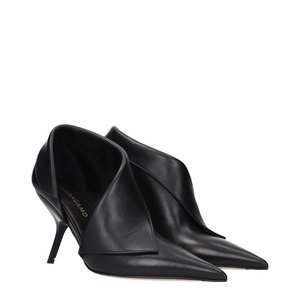 FERRAGAMO フェラガモ レディース アンクルブーツ レザー ブラック