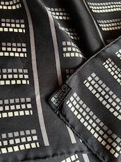 geometric stripe silk scarf-5153-8