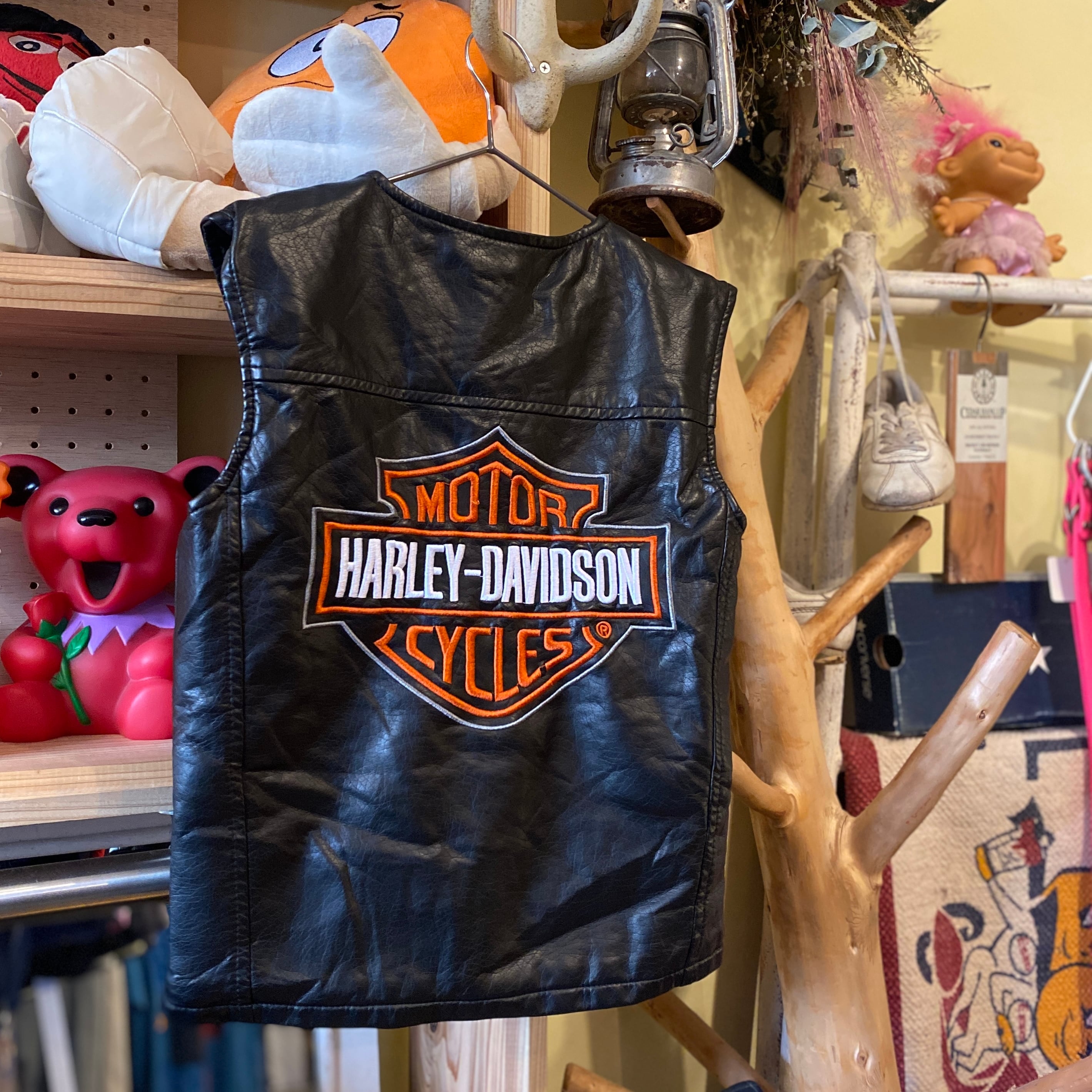 最新 vintage ハーレー 80s レザーベスト jps様専用 HARLEY-ANGEL