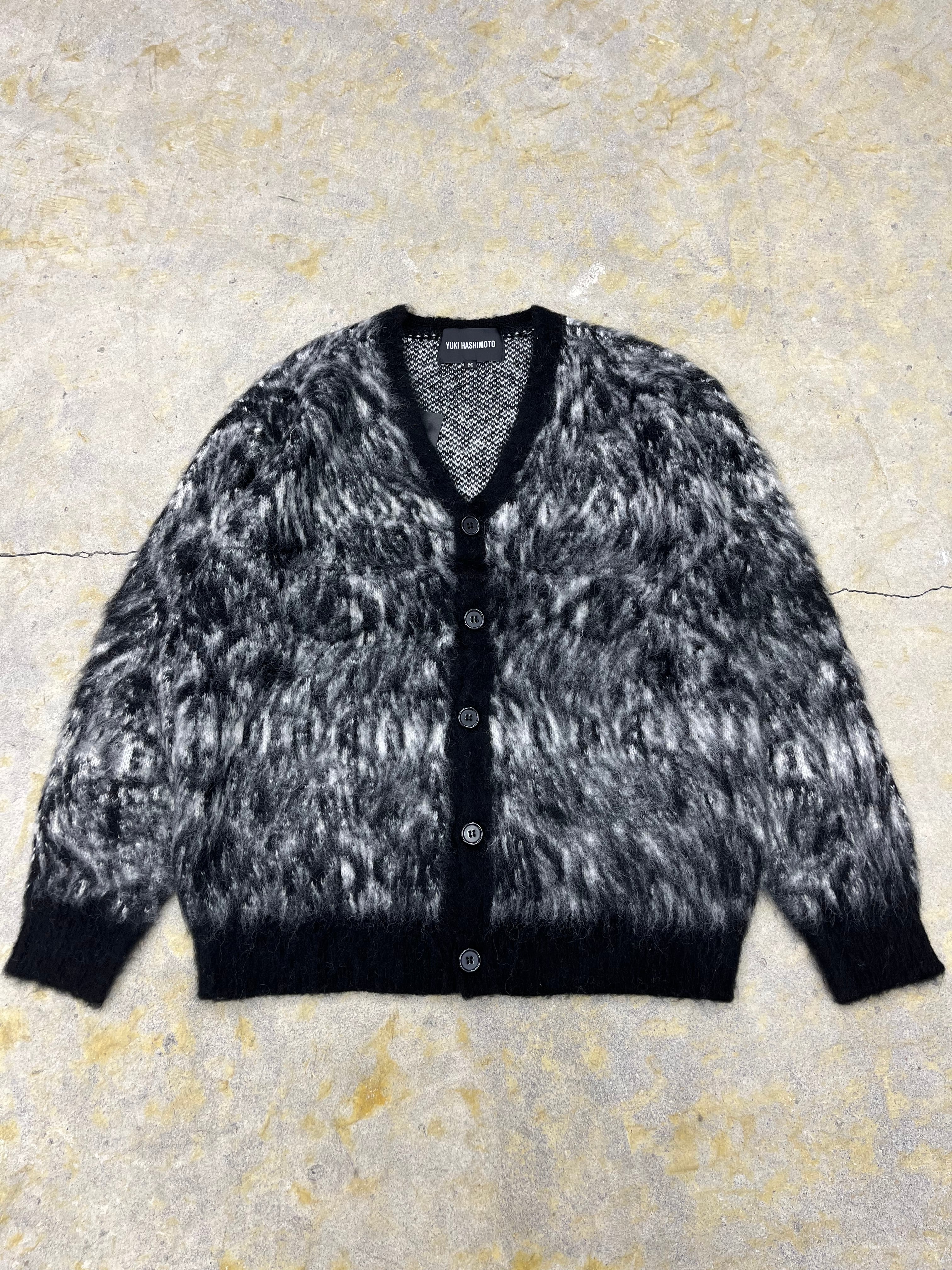 YUKI HASHIMOTO | PYTHON PATTERN MOHAIR CARDIGAN | WHITE | HOWDAY