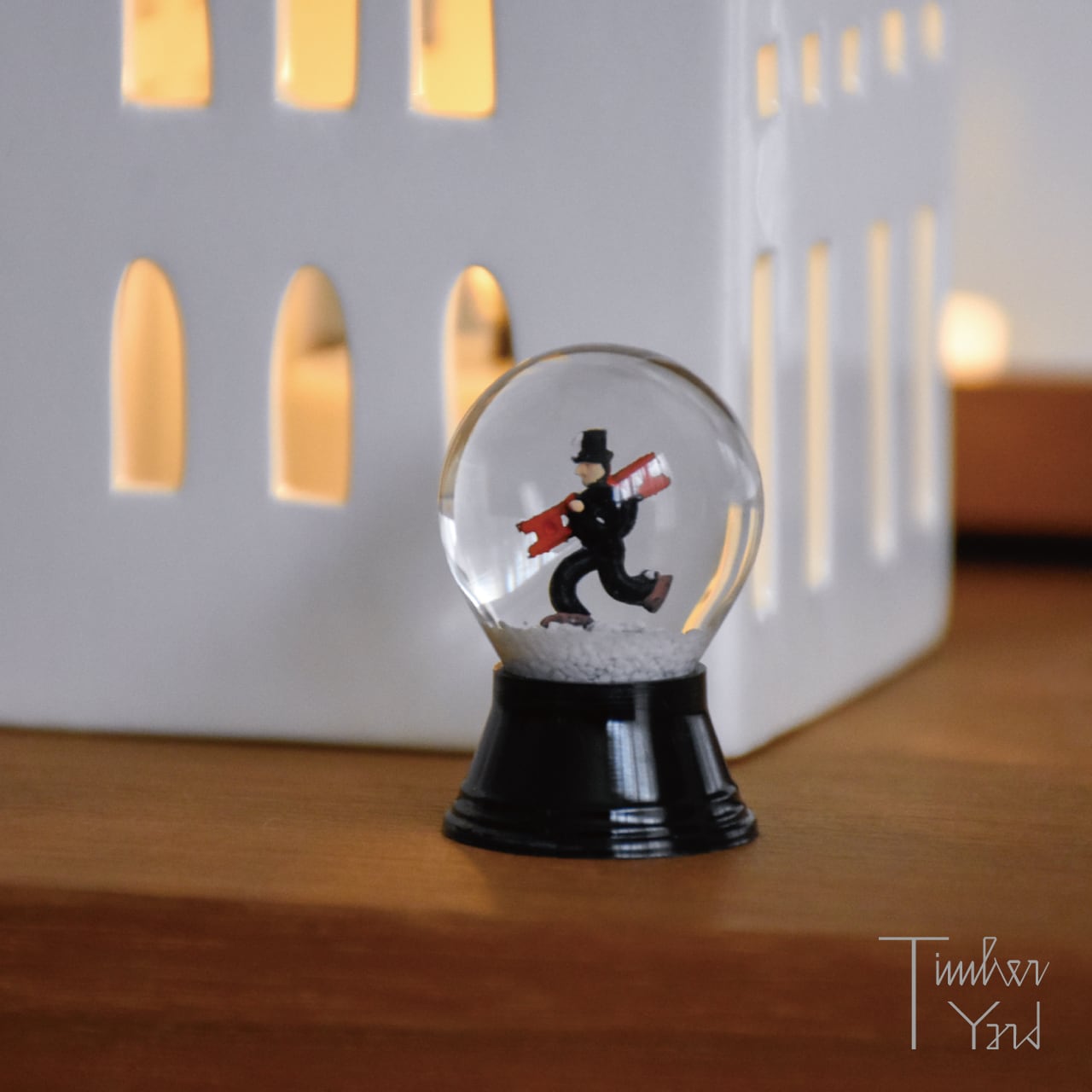 ONLINE限定】スノードーム / 幸運の煙突掃除人 / 黒台座 / Φ2.5cm