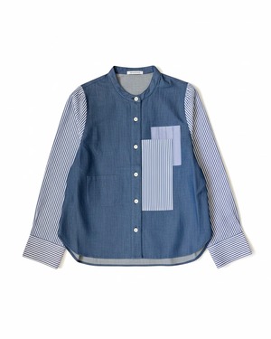 Striped Denim Shirt / ZEROZONE