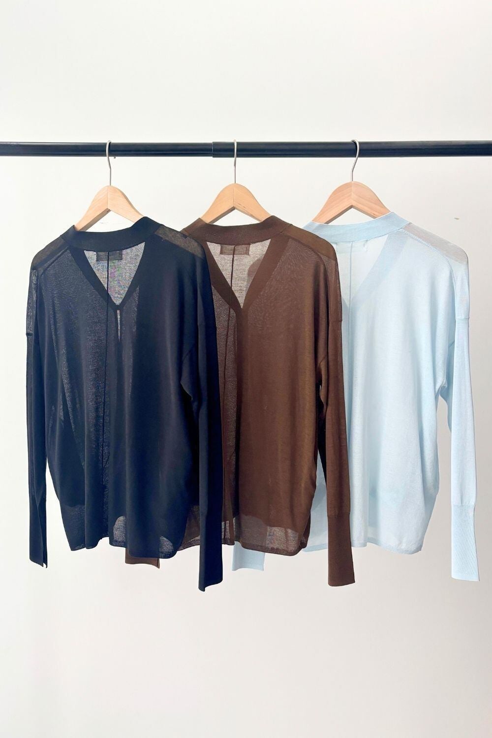 Breathable Cotton Cardigan - BLACK | seven dot - ライフスタイルEC