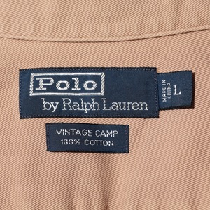 美品 L vintage camp 80s 90s ポロラルフローレン 半袖シャツ 染み込みプリント パームツリー