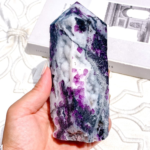 Druzy Sphalerite & Fluorite Point 5 ✧ ドゥルージースファレライト &フローライト
