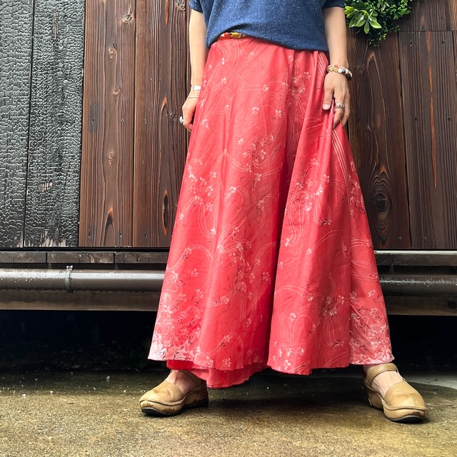 シルク巻きスカート4021