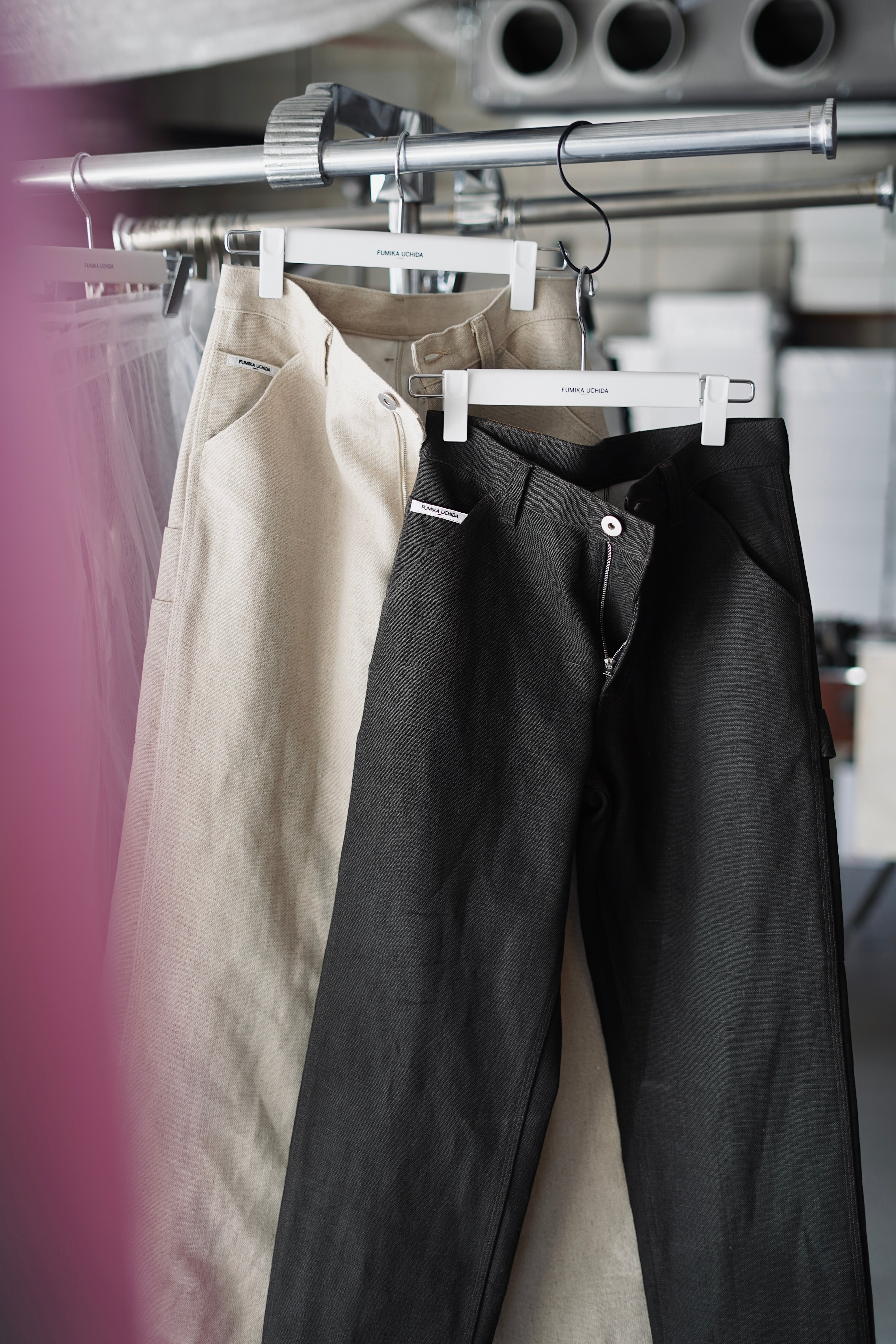 FUMIKA_UCHIDA / CANVAS BONDING PAINTER PANTS (KINARI/WHT FUMIKA_UCHIDA / CANVAS BONDING PAINTER PANTS (KINARI/WHT
