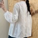 3色/ランダムボタンフラワー刺繍ブラウス ・12497