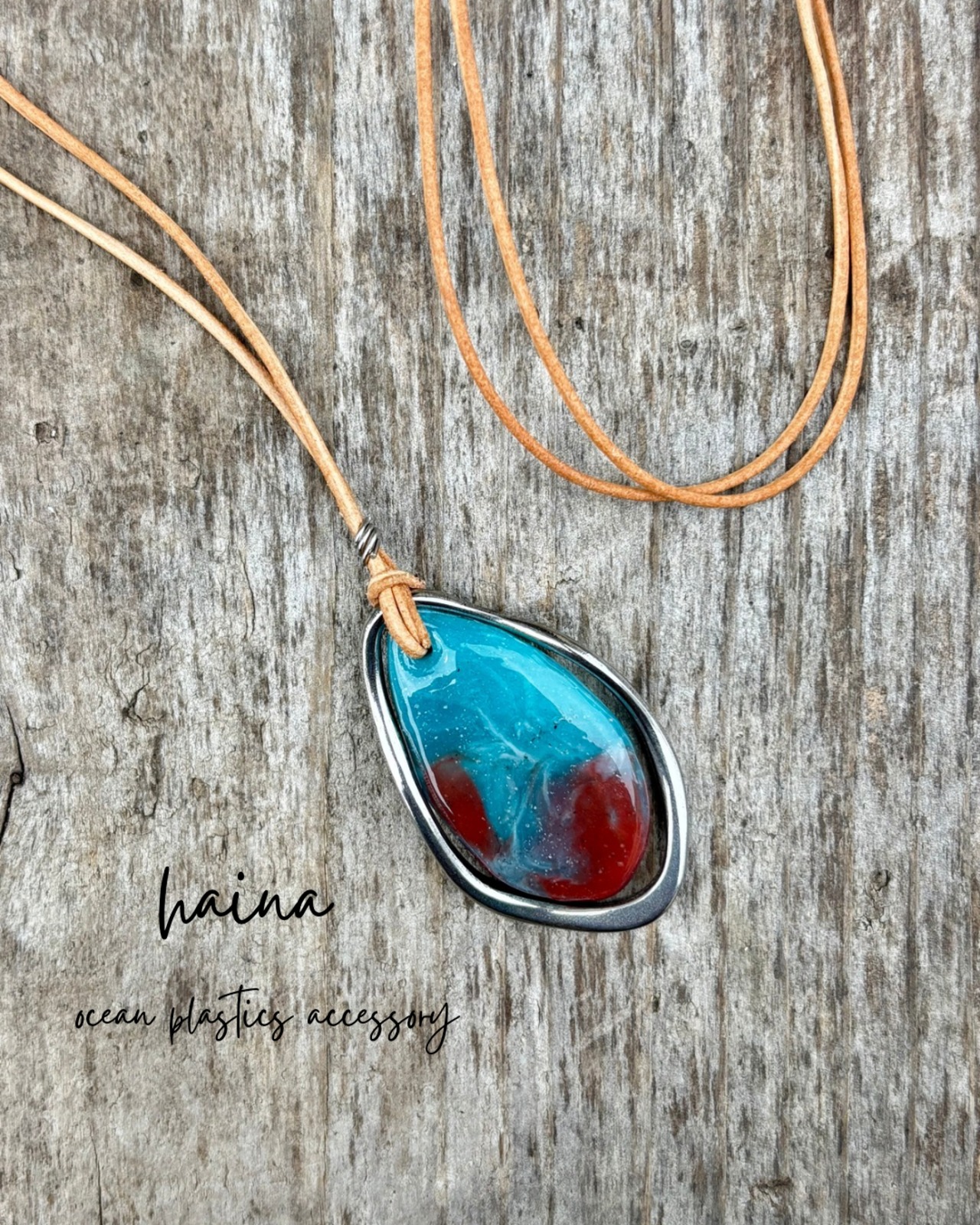 海洋プラスチックアクセサリー ネックレス『プラスチックストーン 