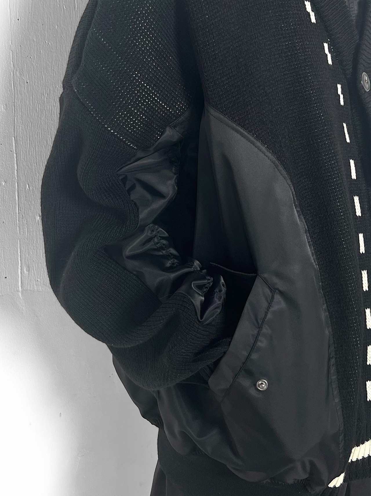 "再構築" Knit×MA-1 Mixture Docking Cardigan - 6