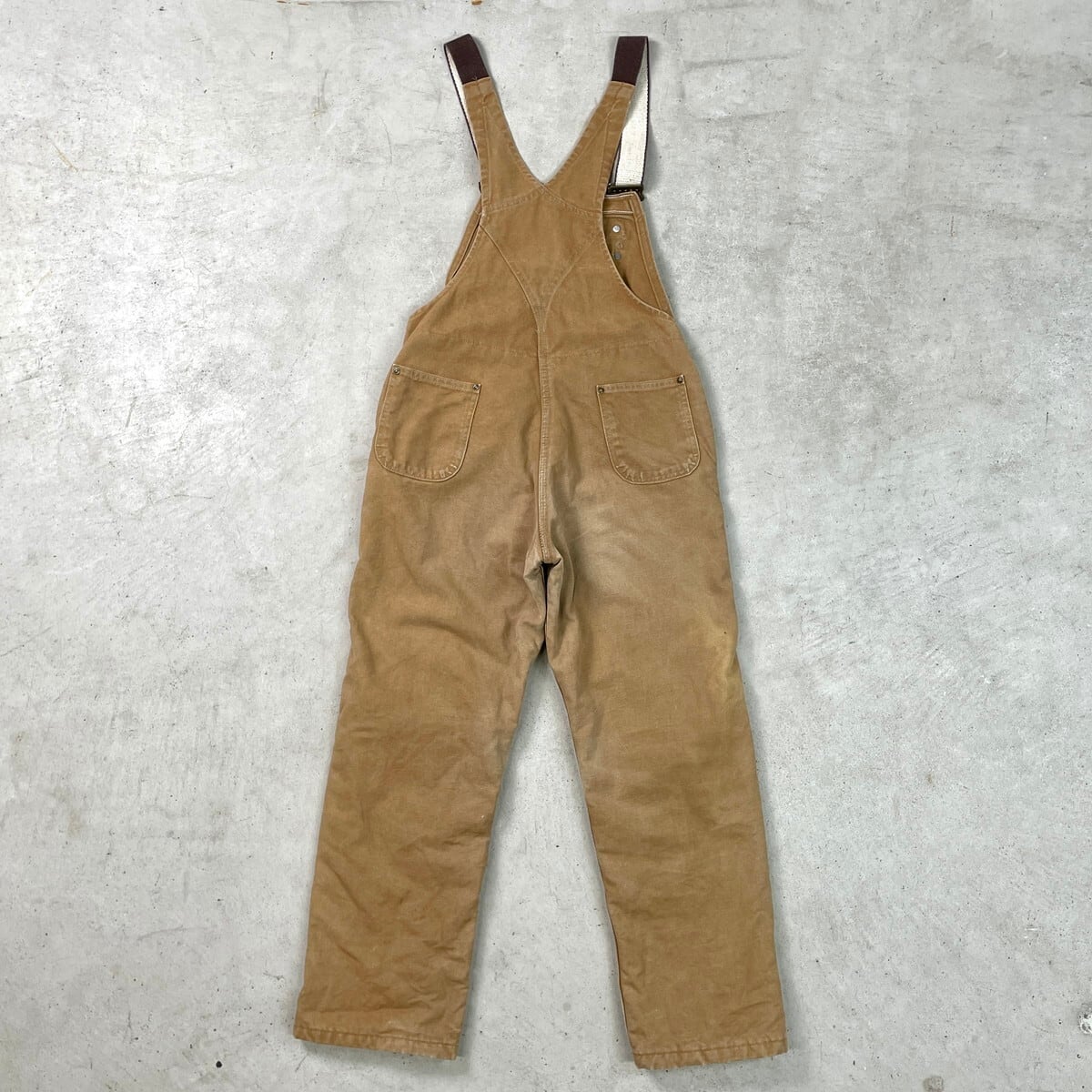 【週末セール】 80sヴィンテージ カーハート ダブルニー・オーバーオール 80年代 USA製 Carhartt カーハート ダック地 ダブルニー