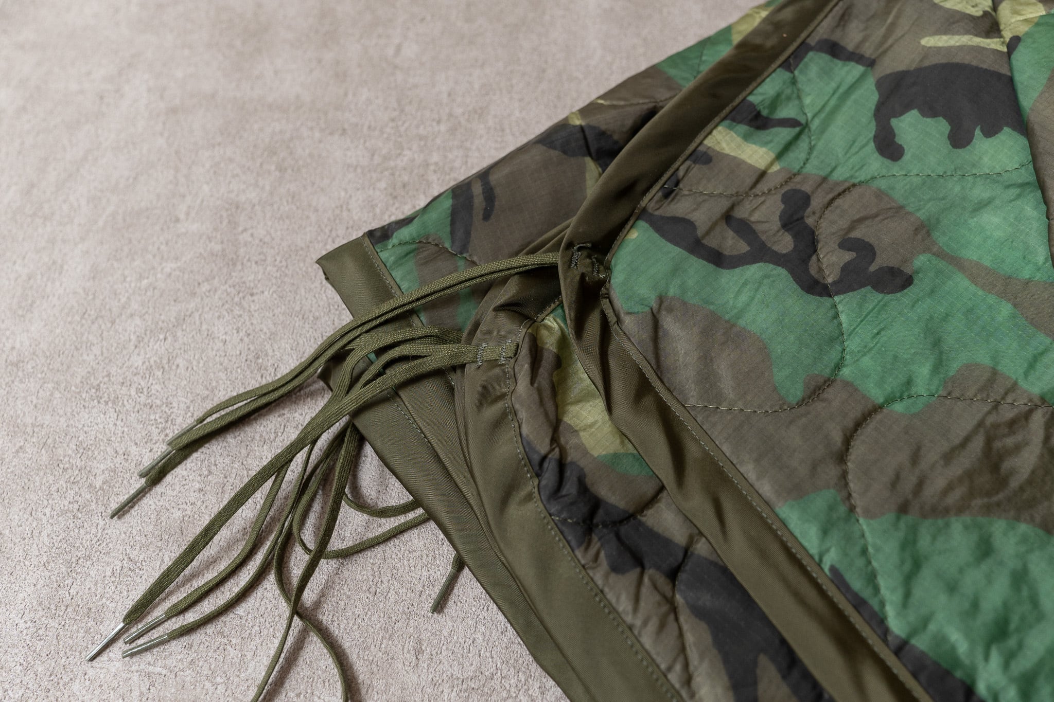DEADSTOCK】U.S.Army 90's Liner Poncho Woodland Camo M81 アメリカ軍