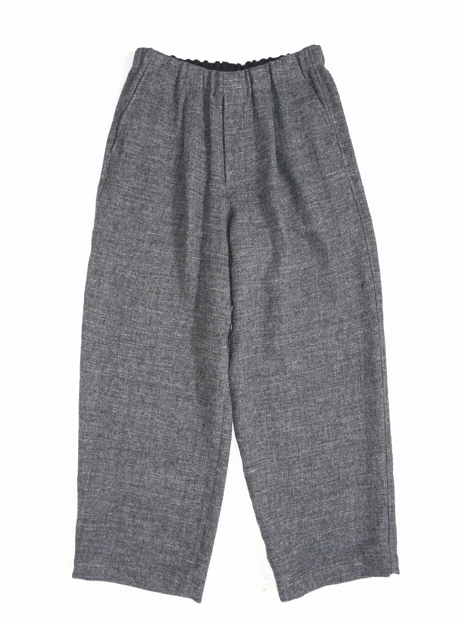 Wool Linen Tweed Wide Pants