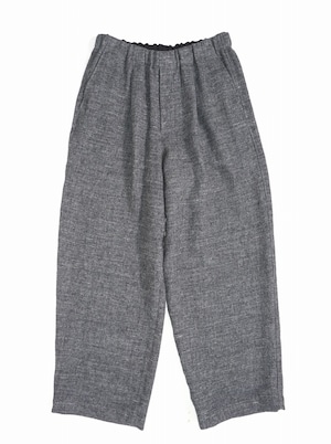 Wool Linen Tweed Wide Pants
