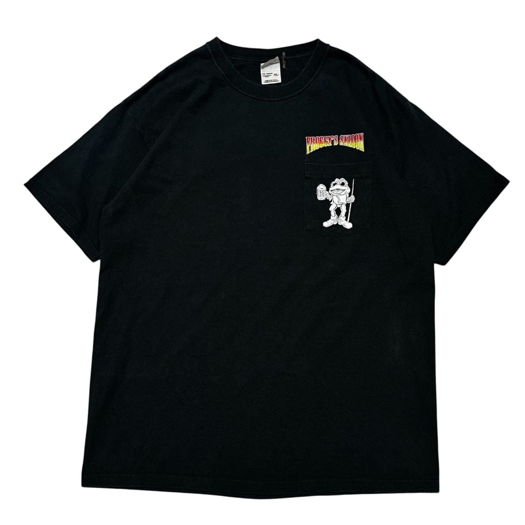 希少90sビンテージVISIONフェードブラックボックスロゴTシャツ古着