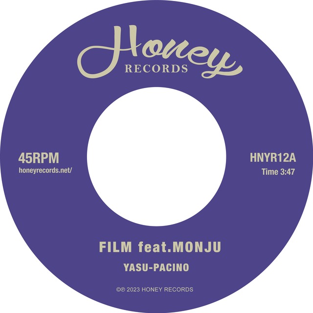 7inch vinyl "FILM feat. MONJU / Yasu-Pacino c/w El Piano / 16FLIP"