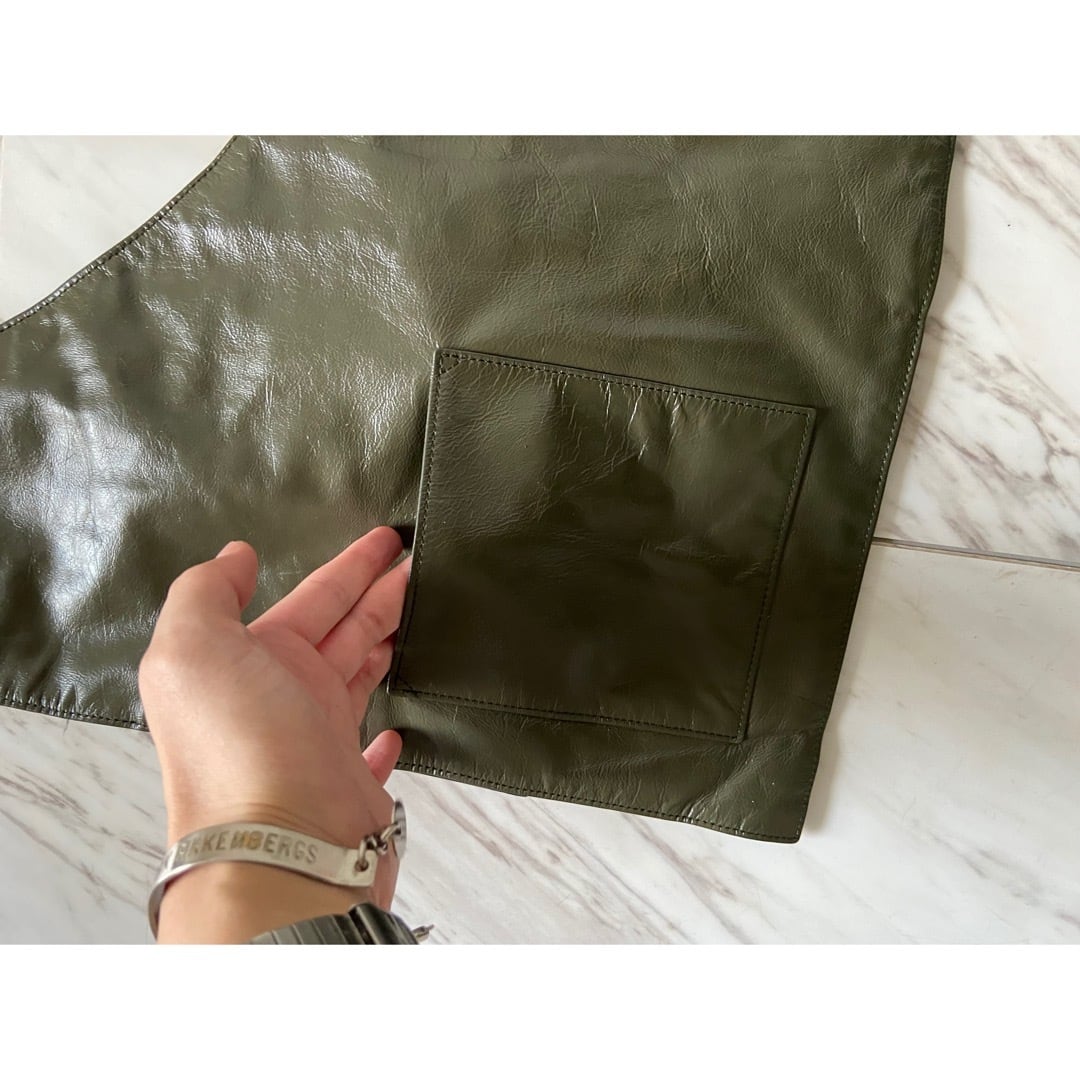 00s anteprima milano archive pvc water proof olive green shoulder ...