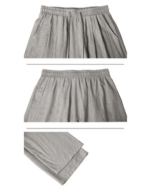 グレイッシュワイドパンツ  A0019