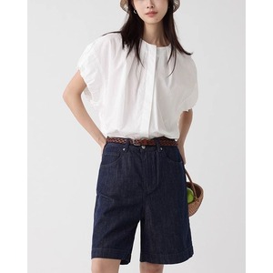 gather neck volume sleeve shirt 101523