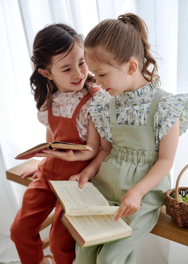 2way サロペットパンツ〈Orange brown〉