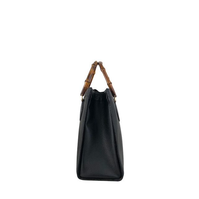 GUCCI グッチ ハンドバッグ ブラック バンブー レザー 002・1095・0260 vintage ヴィンテージ オールド spzj7v