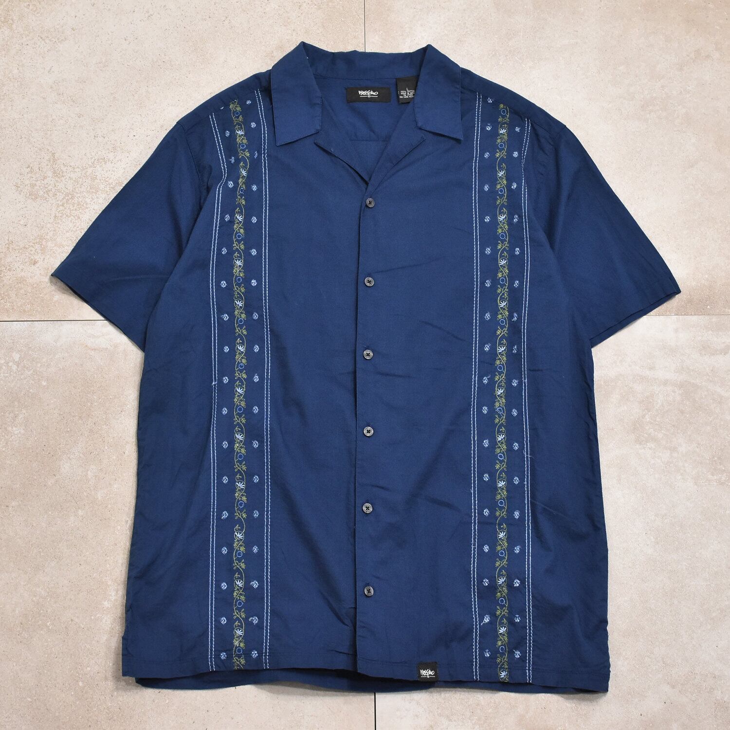 古着 00年代 モッシモ MOSSIMO リップストップ 半袖 オープンカラー レーヨンシャツ ボックスシャツ メンズM相当 /eaa568082 古着 00年代 モッシモ MOSSIMO リップストップ 半袖 オープンカラー