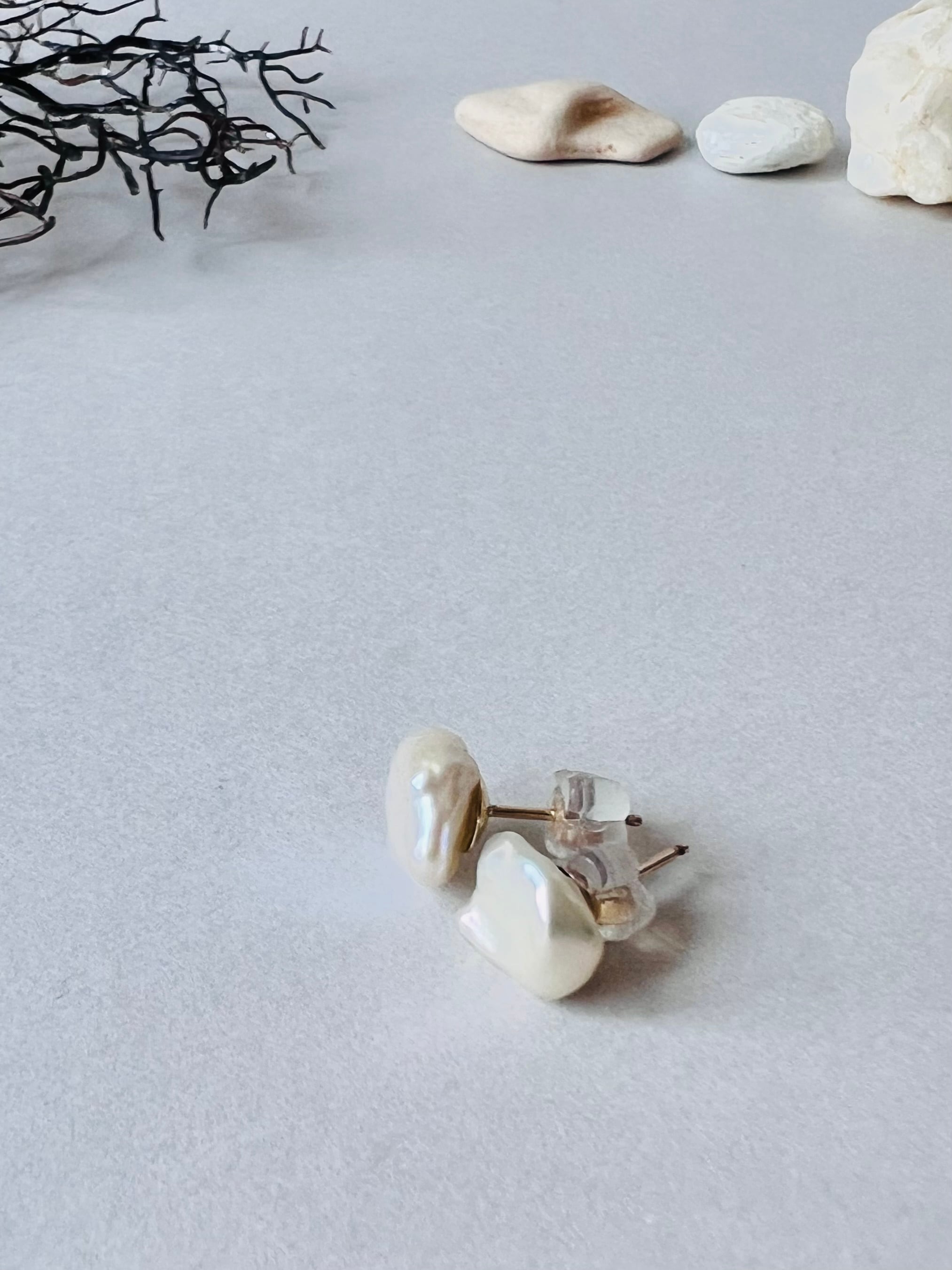 琵琶湖パール バロック一粒のピアス | 琵琶湖パールアクセサリー Hitori